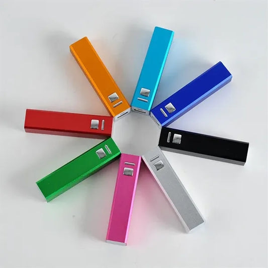 Metal small square tube aluminum alloy 2600 MAH power bank