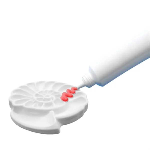 Shell Shaped Paint Palette With Multiple Wells For Kids