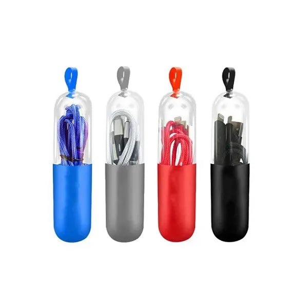3 In 1 Fast Charging Cable With Key Loop