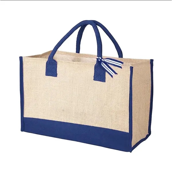 Burlap Jute Shopping Tote Bag