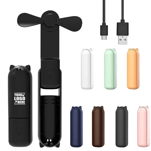 Handheld Charging Fan Foldable Type C USB Emergency Power