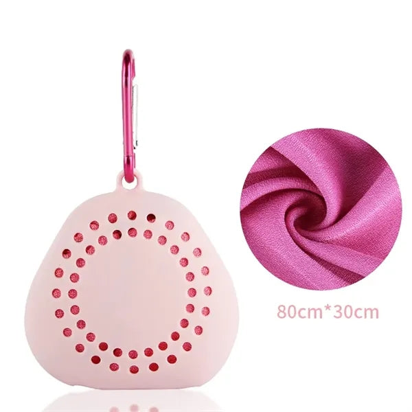 Cooling Sports Towel With Silicone Case