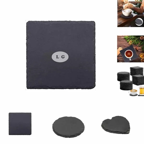 Square Natural Slate Coaster