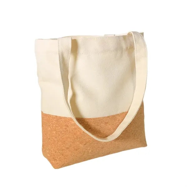Handbag Carry Well Cork And Canvas Tote Bag