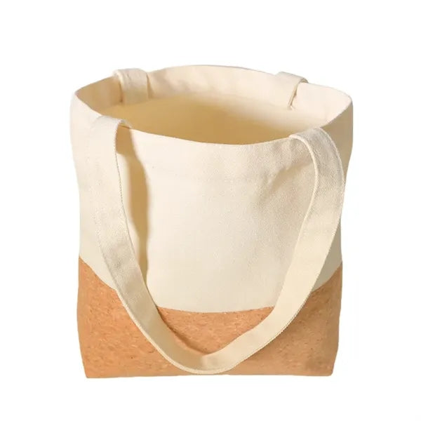 Handbag Carry Well Cork And Canvas Tote Bag