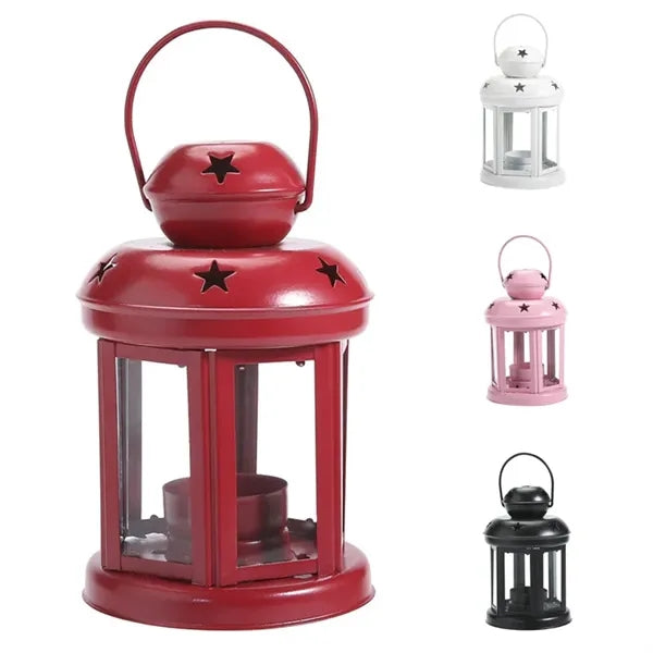 Vintage Metal Candle Lantern with Handle