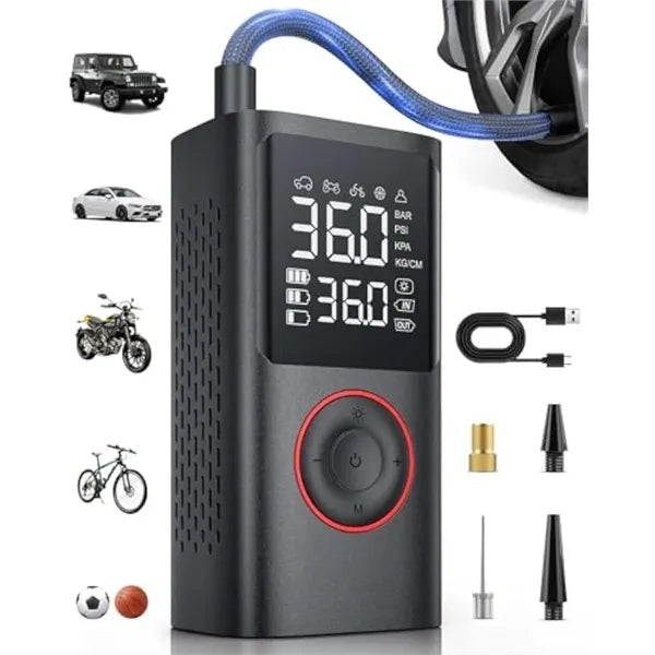 150PSI Tire Inflator Portable Air Compressor 4000mAh