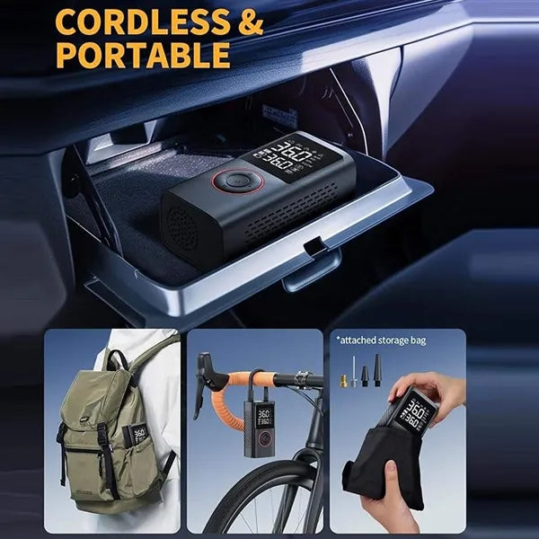 150PSI Tire Inflator Portable Air Compressor 4000mAh