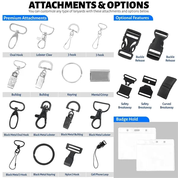 1" Dye-Sublimated Lanyards