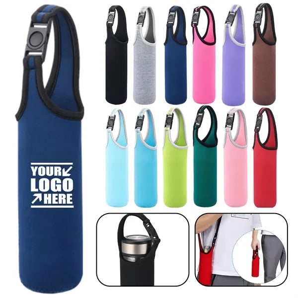 Neoprene Water Bottle Sling Adjustable Strap Outdoor Sports