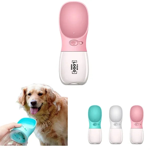 Portable Pet Outdoor Water Bottle With Drinking Bowl