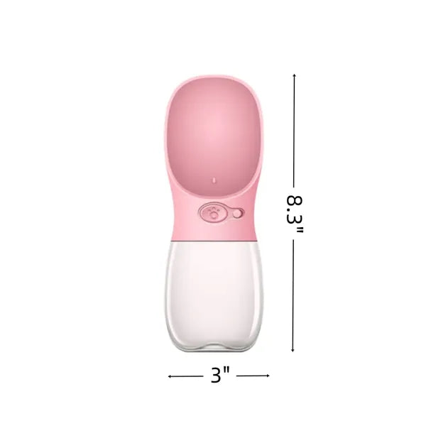 Portable Pet Outdoor Water Bottle With Drinking Bowl