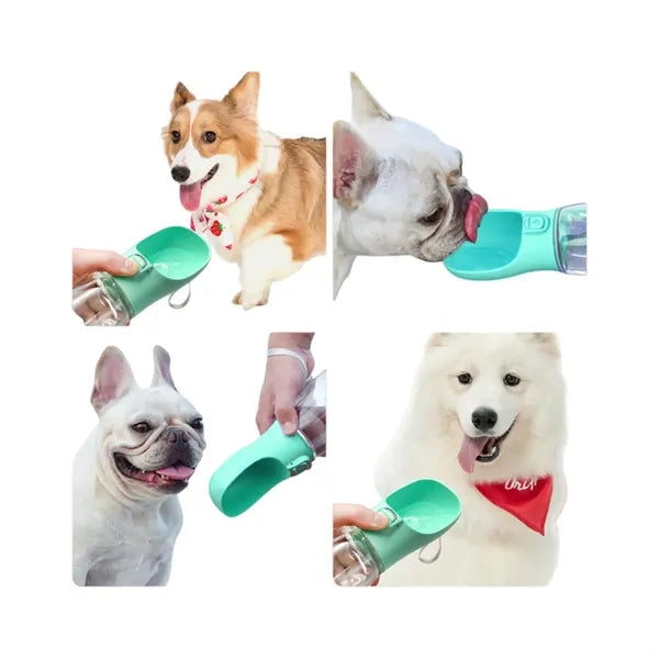 Portable Pet Outdoor Water Bottle With Drinking Bowl