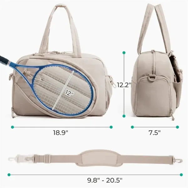 Professional Tennis Bag with Racket and Shoe Compartment