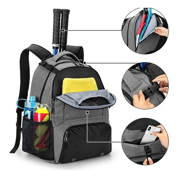 Tennis Backpack with Racket and Shoe Compartments