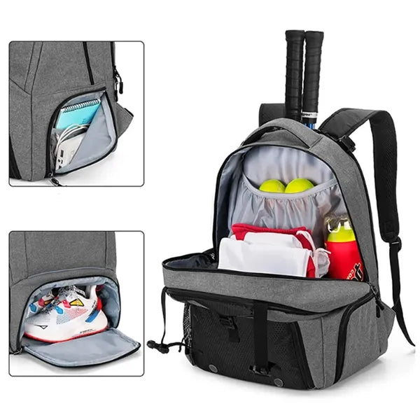 Tennis Backpack with Racket and Shoe Compartments