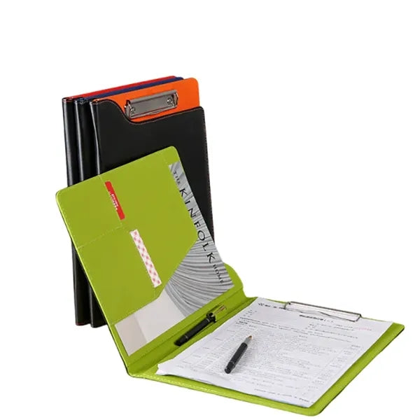 Leather A4 multi-functional Folder With Pen Holder Design