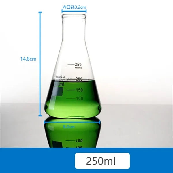 8.5oz Glass Narrow mouth Beaker Erlenmeyer Flask