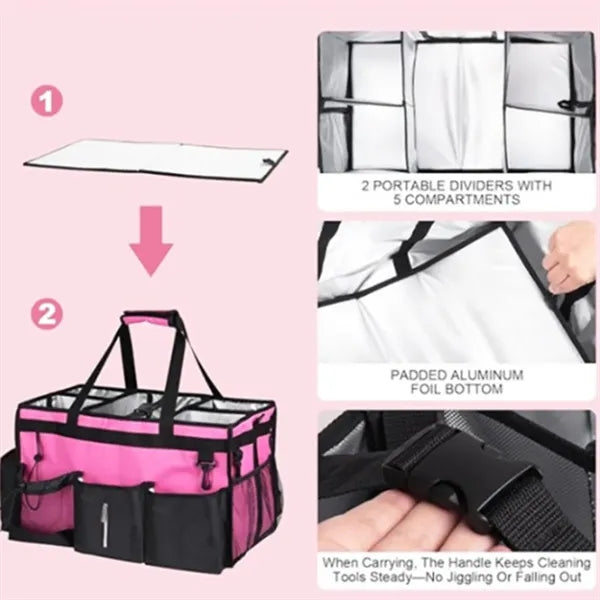 Collapsible Car Trunk Organizer Tote with Pockets