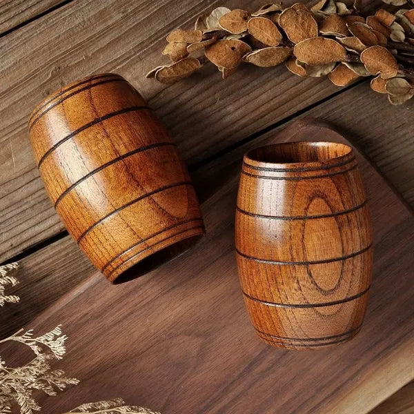 Wooden Barrel Shaped Beer Mug