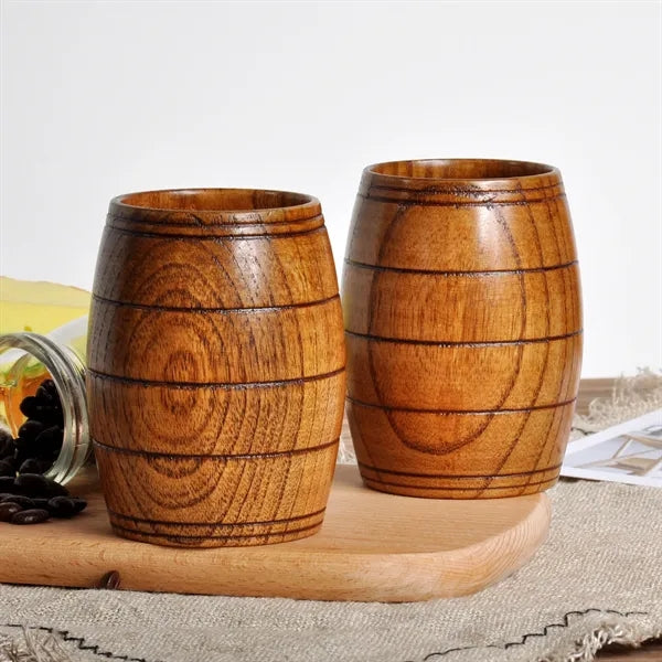 Wooden Barrel Shaped Beer Mug