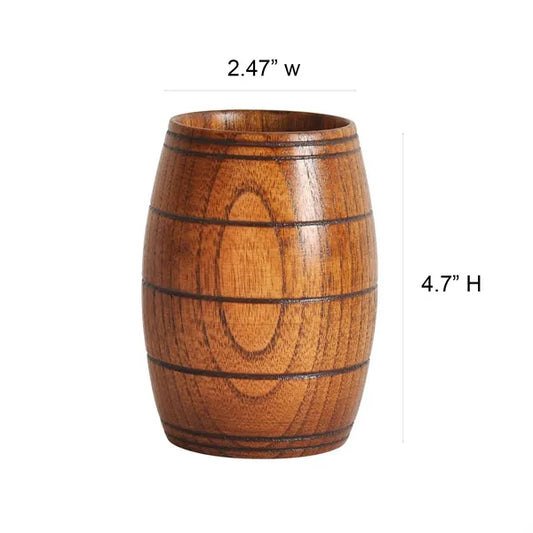 Wooden Barrel Shaped Beer Mug