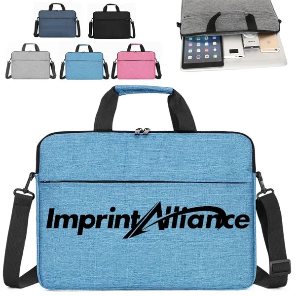 Business Laptop Shoulder Bag with Handle and Strap