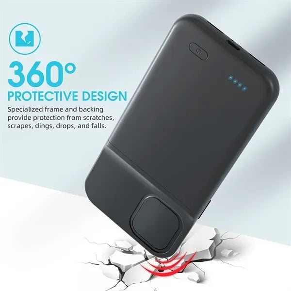 5000mAh Smartphone Case with Built-in Power Bank Battery