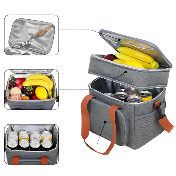 Insulated Cooler Bag with Adjustable Shoulder Strap
