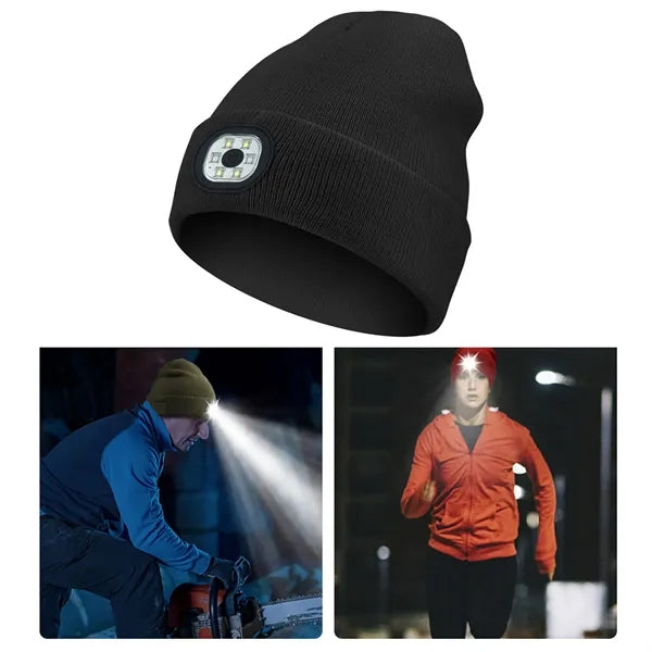 USB Rechargeable Headlamp LED Beanie