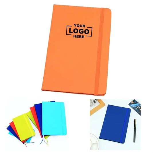 Stretch Belt PU Leather Surface A5 Notebook