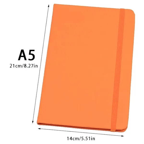 Stretch Belt PU Leather Surface A5 Notebook