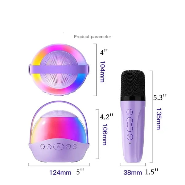 Bluetooth Karaoke Speaker with 2 Wireless Microphones
