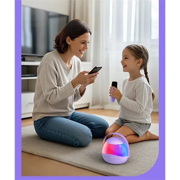 Bluetooth Karaoke Speaker with 2 Wireless Microphones