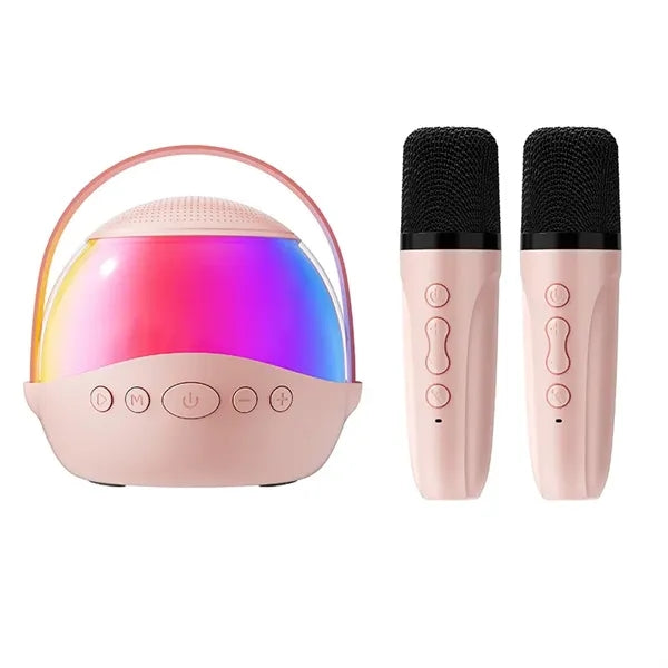Bluetooth Karaoke Speaker with 2 Wireless Microphones