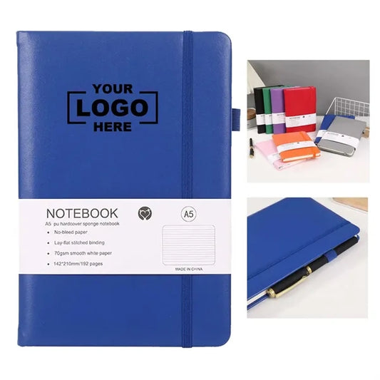A5 Business Hard Cover PU Strap Notebook