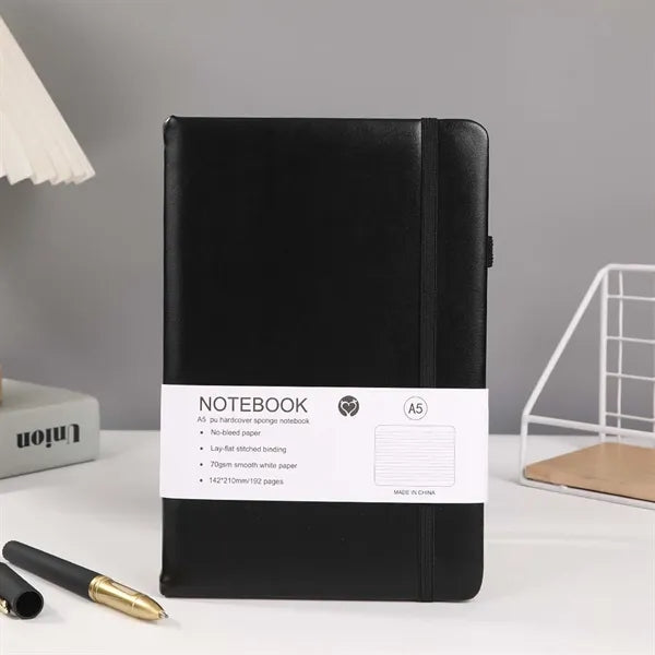 A5 Business Hard Cover PU Strap Notebook