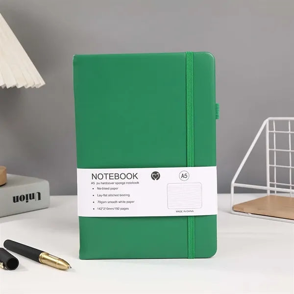 A5 Business Hard Cover PU Strap Notebook
