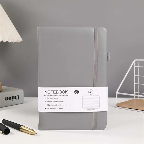 A5 Business Hard Cover PU Strap Notebook