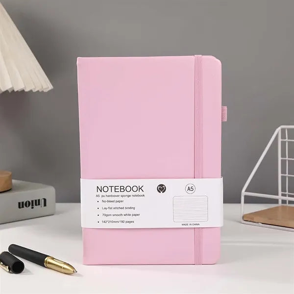 A5 Business Hard Cover PU Strap Notebook