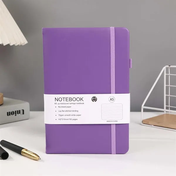 A5 Business Hard Cover PU Strap Notebook