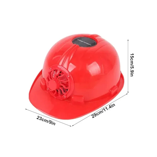 Solar Safety Helmet with Cooling Fan for Outdoor Work