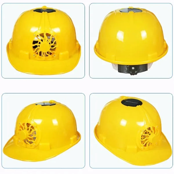 Solar Safety Helmet with Cooling Fan for Outdoor Work