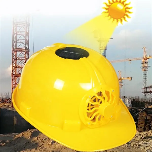 Solar Safety Helmet with Cooling Fan for Outdoor Work