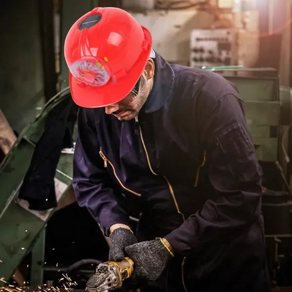 Solar Safety Helmet with Cooling Fan for Outdoor Work