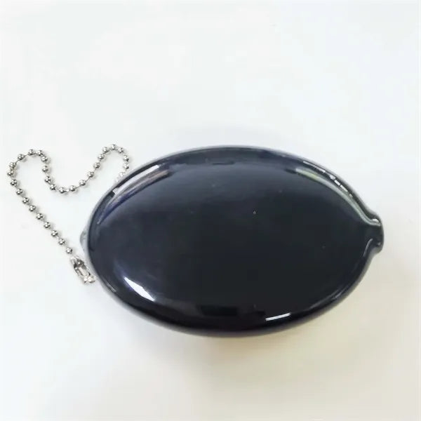 Oval PVC Coin Wallet W/ Keychain