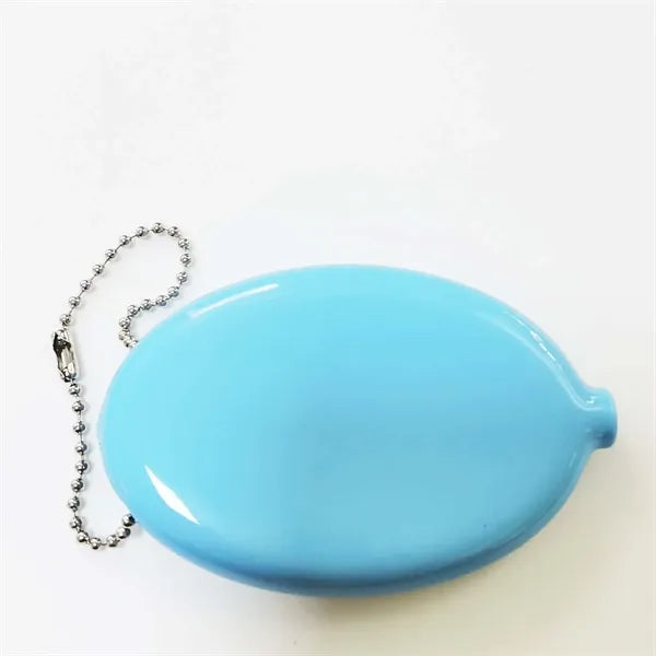 Oval PVC Coin Wallet W/ Keychain