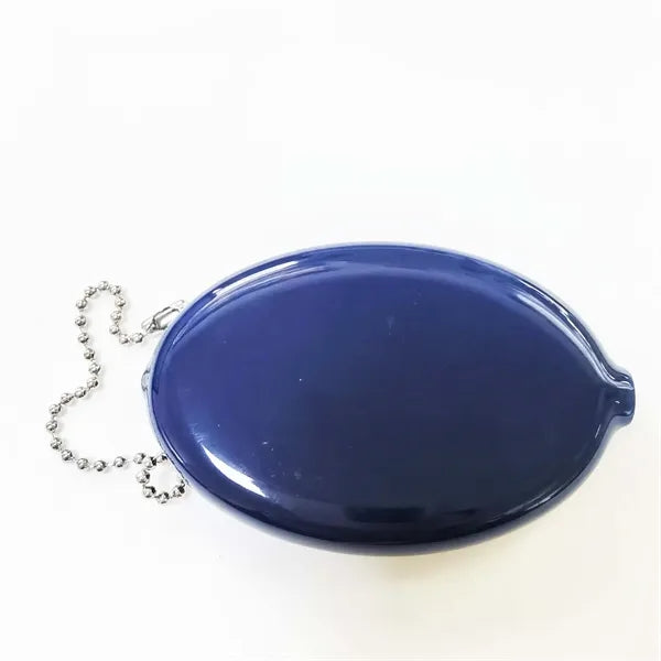 Oval PVC Coin Wallet W/ Keychain