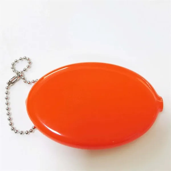 Oval PVC Coin Wallet W/ Keychain