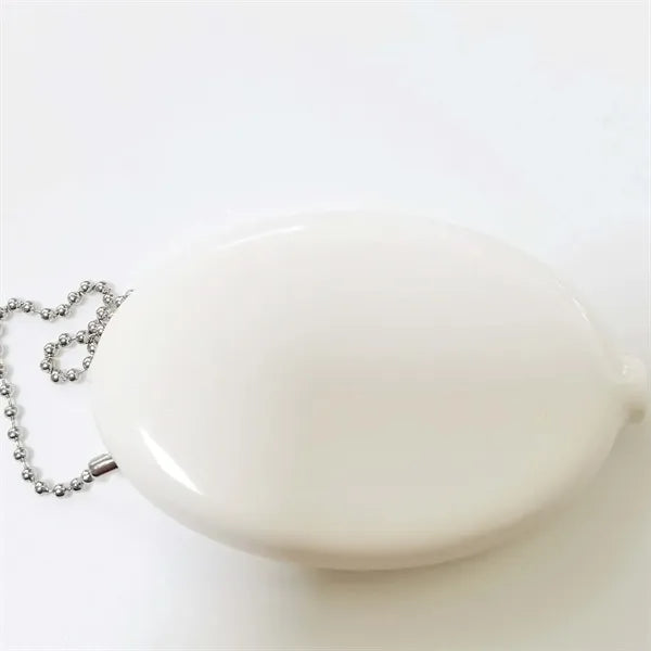 Oval PVC Coin Wallet W/ Keychain